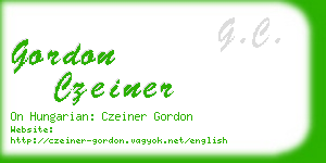 gordon czeiner business card